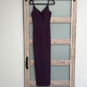 Azazie Plum Bridesmaid Gown, Size 2